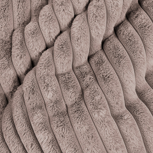 Das Slouchy Sitzsack Sofa - Ultra Plüsch Cord Nerzfarben Fabric Close-up Image