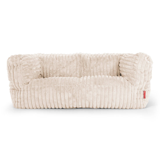 2-Sitzer Albert Sitzsacksofa - Ultra Plüsch Cord Creme 01