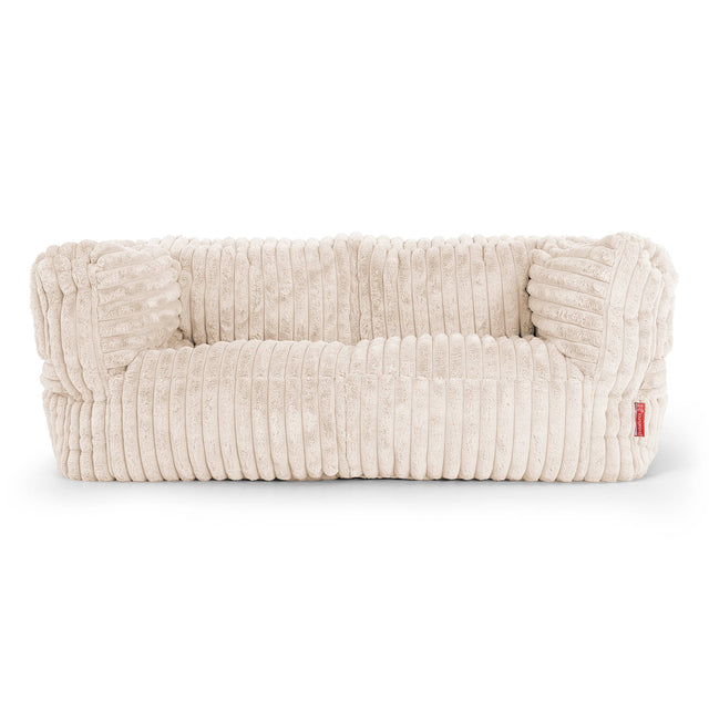 2-Sitzer Albert Sitzsacksofa - Ultra Plüsch Cord Creme 01