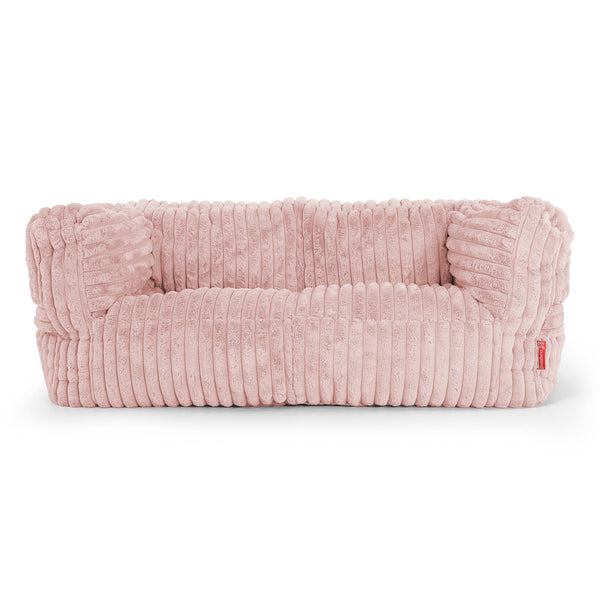 2-Sitzer Albert Sitzsacksofa - Ultra Plüsch Cord Pastellrosa 01