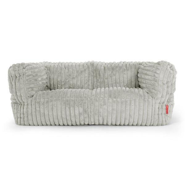 2-Sitzer Albert Sitzsacksofa - Ultra Plüsch Cord Salbeigrün 01