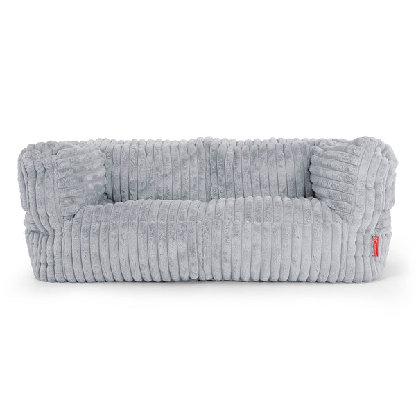 2-Sitzer Albert Sitzsacksofa - Ultra Plüsch Cord Taubenblau 01