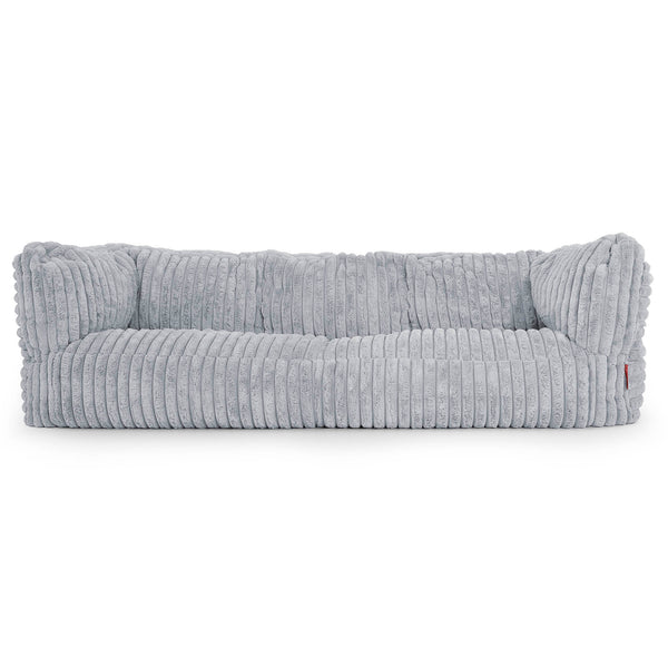 3-Sitzer Albert Sitzsacksofa - Ultra Plüsch Cord Taubenblau 01