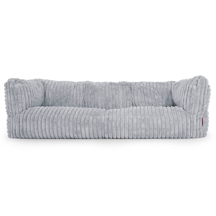 3-Sitzer Albert Sitzsacksofa - Ultra Plüsch Cord Taubenblau 01