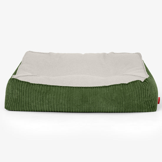 Das Slouchy Sitzsack Sofa - Bouclé & Cord Nadelwaldgrün 02