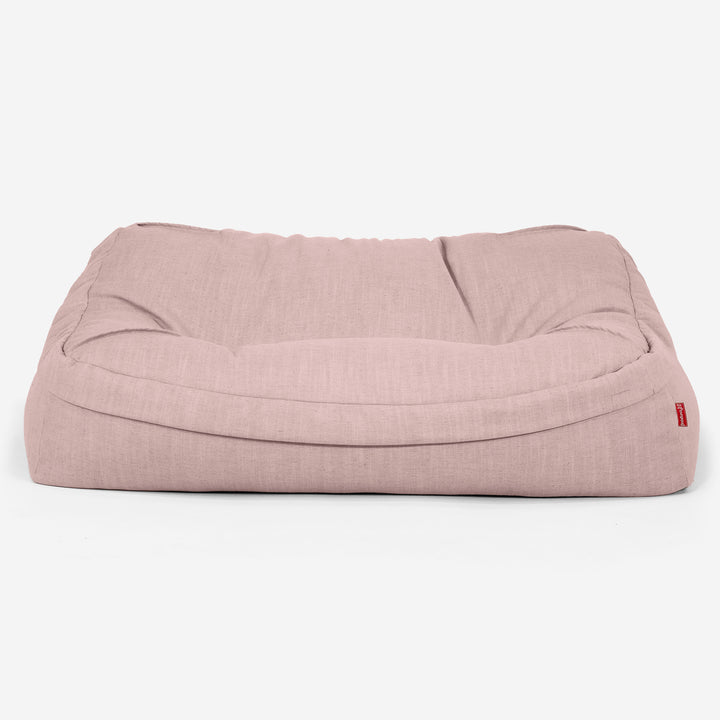 Das Slouchy Sitzsack Sofa - Leinenlook Rose 02