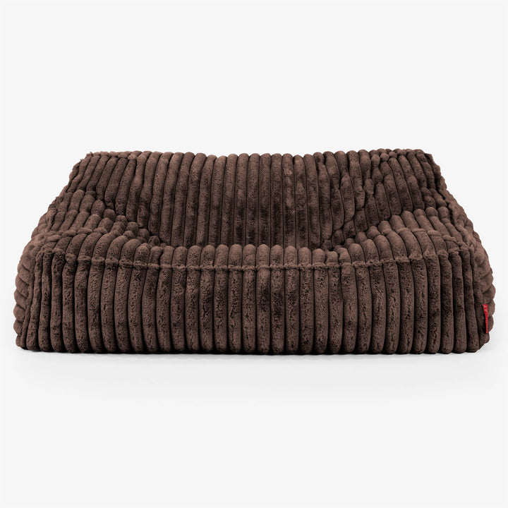 Das Slouchy Sitzsack Sofa - Ultra Plüsch Cord Nussbraun 02