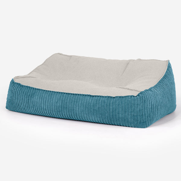 Das Slouchy Sitzsack Sofa - Bouclé & Cord Türkis 01