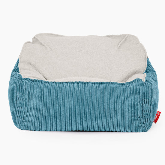 Der Slouchy Sitzsack Sessel - Bouclé & Cord Türkis 02