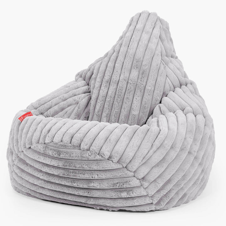 Gaming Sitzsack Sessel - Ultra Plüsch Cord Grau 02