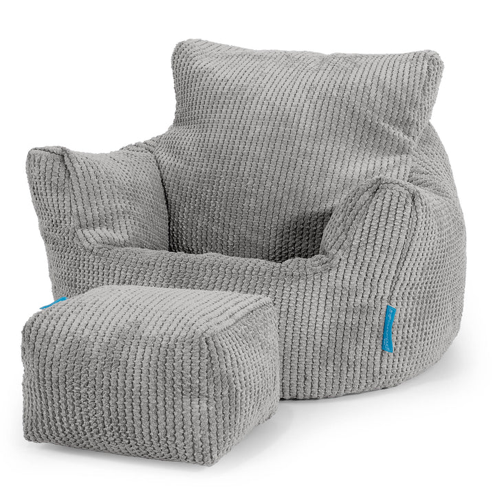 Klein Kindersessel Sitzsack 1-3 jahren - Pom-Pom Anthrazit_02