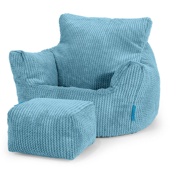 Klein Kindersessel Sitzsack 1-3 jahren - Pom-Pom Türkis_02