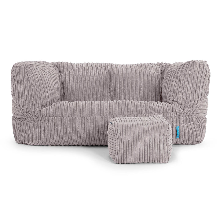 Kindersofa Albert 2-6 jahren - Cord Silber_02