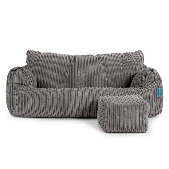 Josephine Sitzsack Sofa für Kinder 1-5 Jahre - Cord Graphitgrau_02