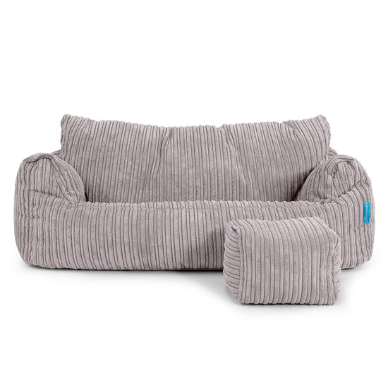 Josephine Sitzsack Sofa für Kinder 1-5 Jahre - Cord Silber_02