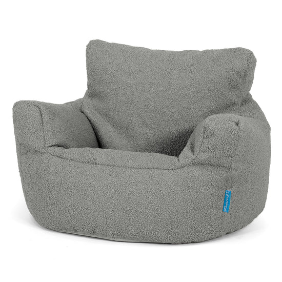 Klein Kindersessel Sitzsack 1-3 jahren - Bouclé Grau_01