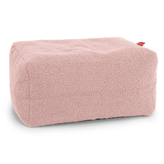 Kleiner Fußhocker - Bouclé Pink 01