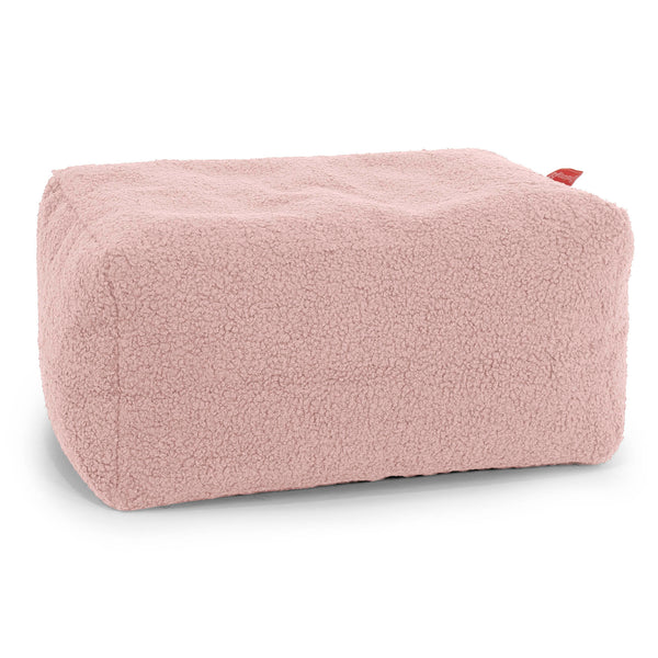 Kleiner Fußhocker - Bouclé Pink 01