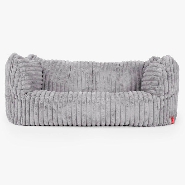 Ruben Sitzsack Sofa - Ultra Plüsch Cord Grau 01