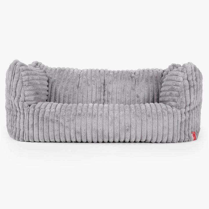 Ruben Sitzsack Sofa - Ultra Plüsch Cord Grau 01