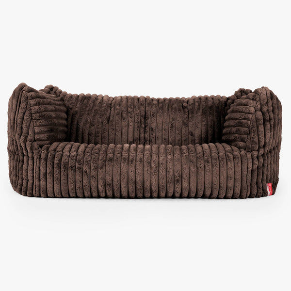 Ruben Sitzsack Sofa - Ultra Plüsch Cord Nussbraun 01