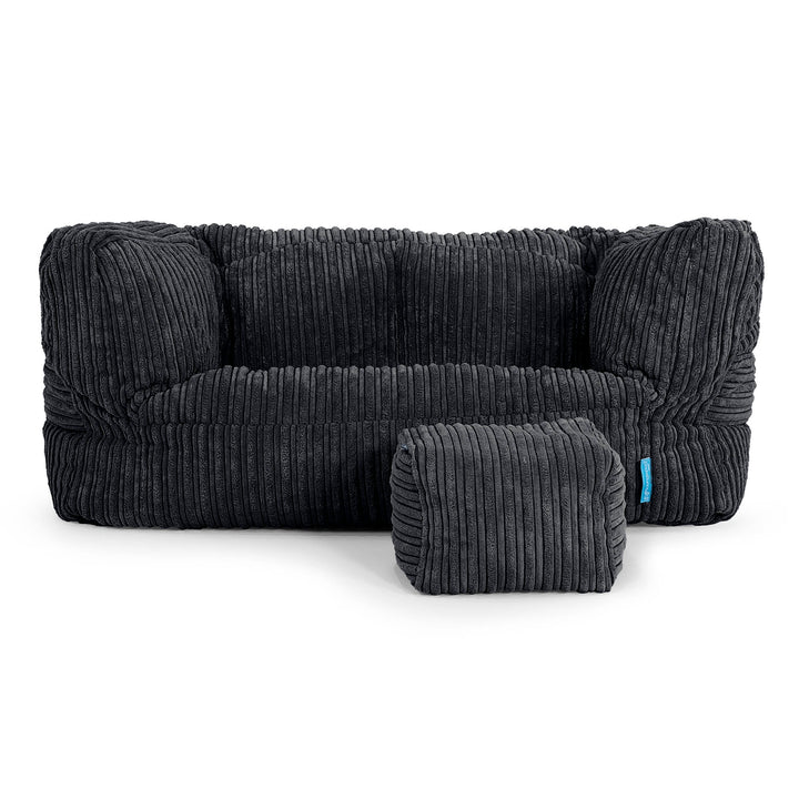 Kindersofa Albert 2-6 jahren - Cord Schwarz_02