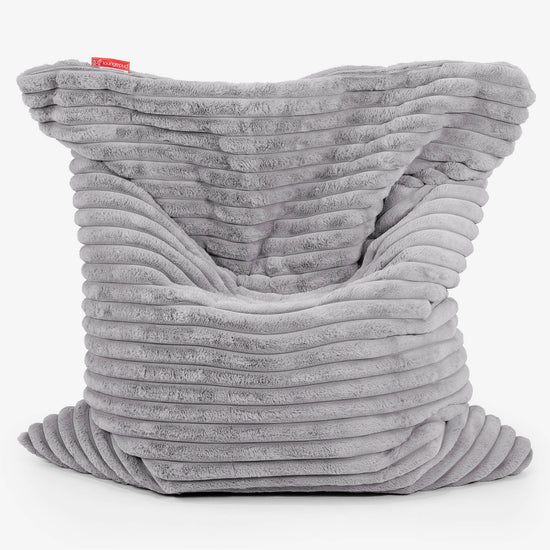 Sitzsack XXL - Ultra Plüsch Cord Grau 01