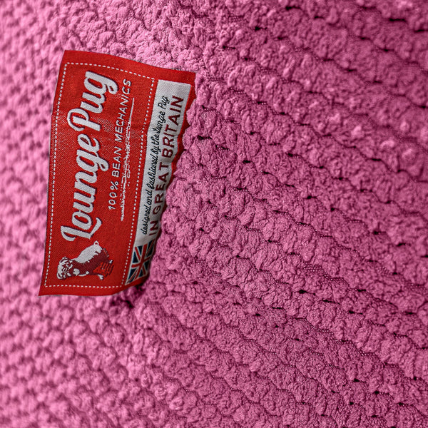 Riesen Kuschel Sitzsack für Kinder 3-8 Jahre - Pom-Pom Pink Fabric Close-up Image