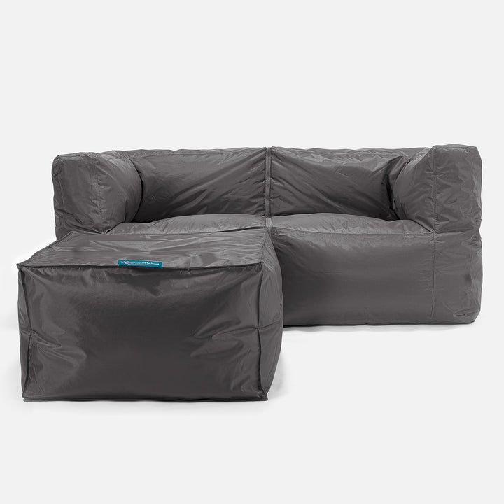 SmartCanvas™ Modulare Sitzsacksofa 2 Stücke - Schiefergrau 02