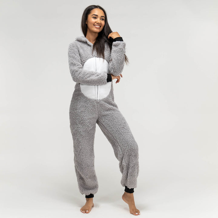 Damen Koala Fleece-Onesie 04