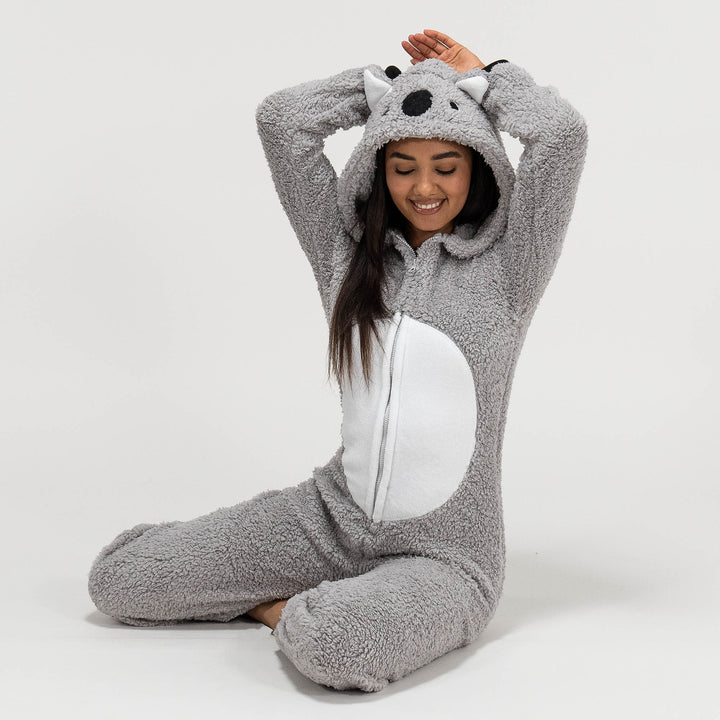 Damen Koala Fleece-Onesie 05