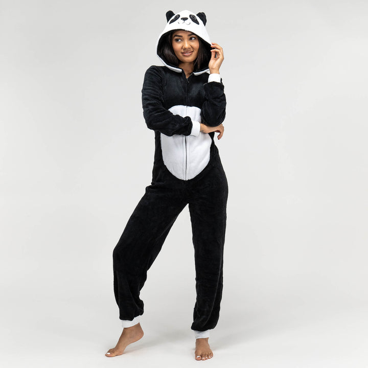 Damen Panda Fleece-Onesie 01