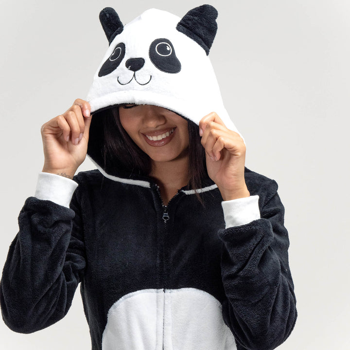 Damen Panda Fleece-Onesie 02