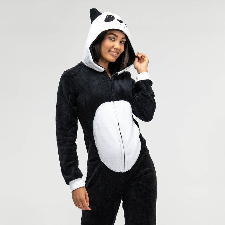 Damen Panda Fleece-Onesie 04