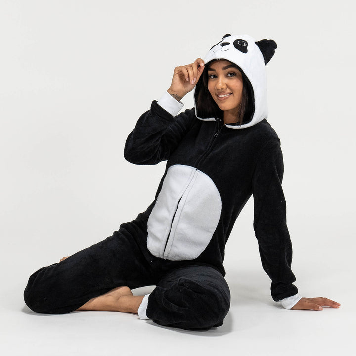 Damen Panda Fleece-Onesie 05