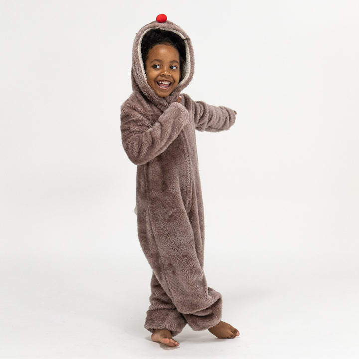 Kinder Rentier Fleece Onesie 03