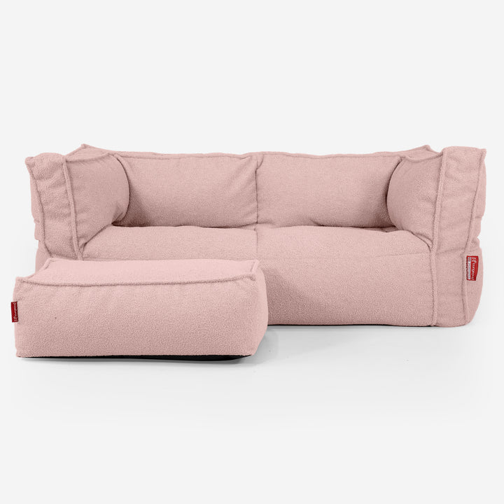 2-Sitzer Albert Sitzsacksofa - Bouclé Pink_02