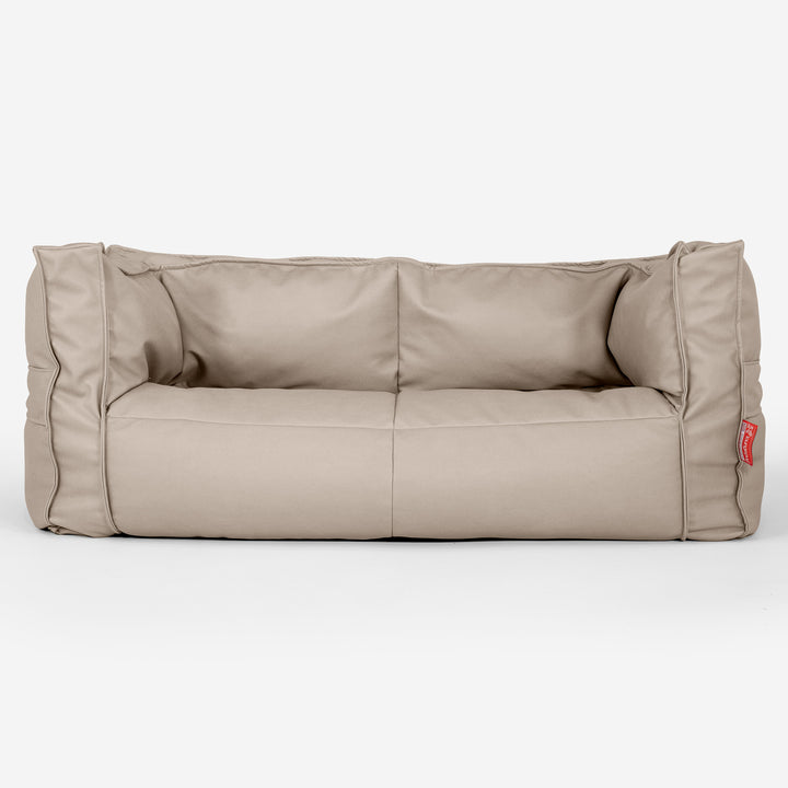 2-Sitzer Albert Sitzsacksofa - Veganes Leder Elfenbein 01