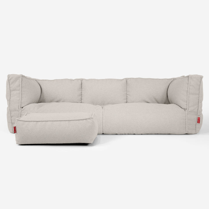 3-Sitzer Albert Sitzsacksofa - Bouclé Elfenbein_02