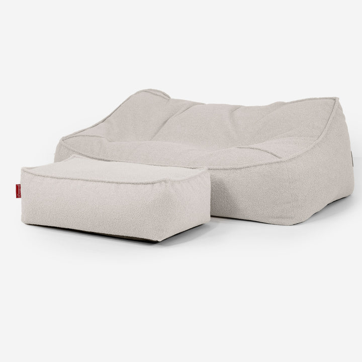 Das Slouchy Sitzsack Sofa - Bouclé Elfenbein_02