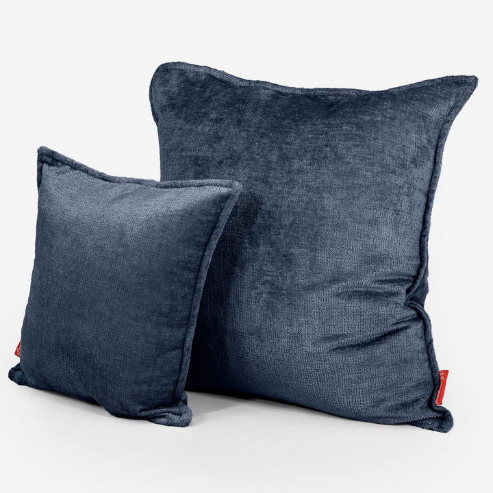 Dekokissen / Sofa Kissenbezug 47 x 47cm - Chenille Marineblau 02