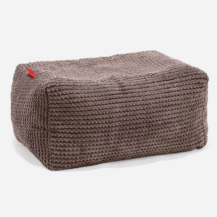 Fußhocker Pouf - Pom-Pom Schoko 01