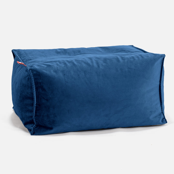 Fußhocker Pouf - Samt Marineblau 01