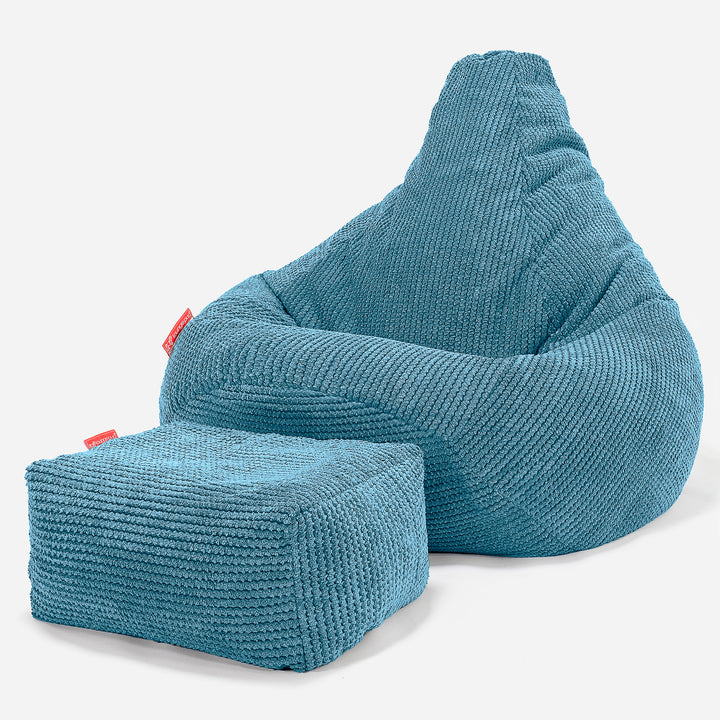 Gaming Sitzsack Sessel - Pom-Pom Türkis 01