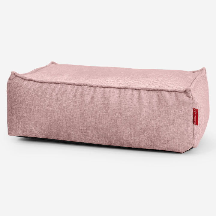 Groß Fußhocker - Chenille Pink 01