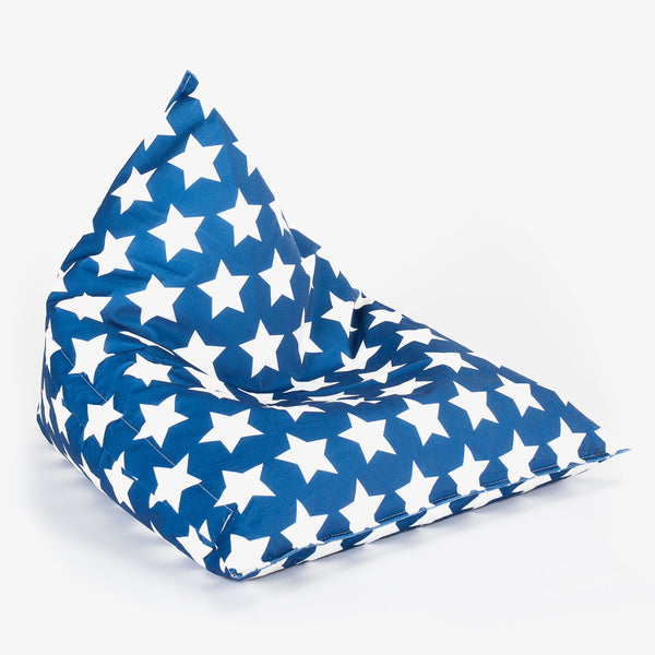 Kinder Sitzsack Gaming 1-6 jahren - Druck Blau Star Fabric Close-up Image