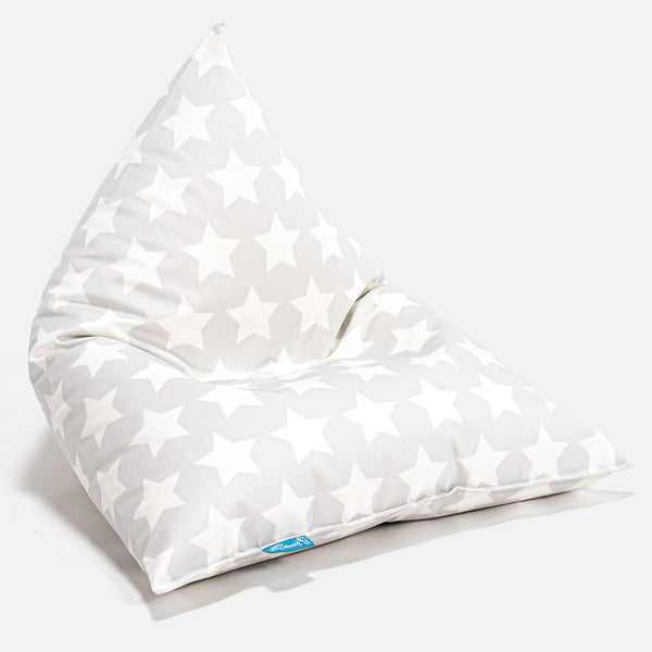 Kinder Sitzsack Gaming 1-6 jahren - Druck Grau Star Fabric Close-up Image