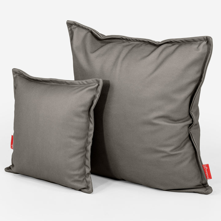 Dekokissen / Sofa Kissenbezug 47 x 47cm - Veganes Leder Grau 02