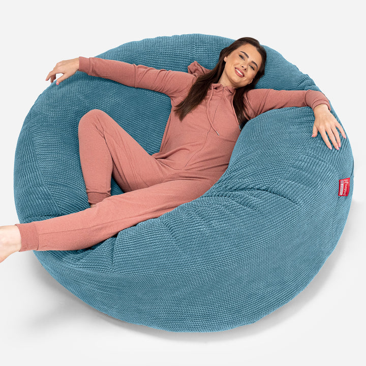 Mega-Mammoth Sofa Sitzsack XXL - Pom-Pom Türkis 01