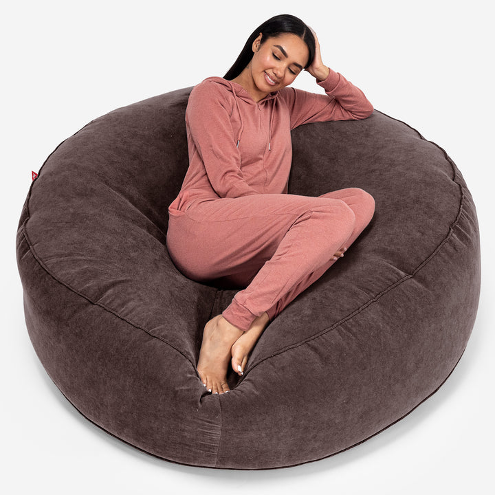 Mega-Mammoth Sofa Sitzsack XXL - Waffelgewebe Schoko 01